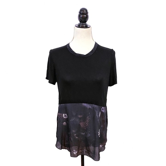 Aritzia Wilfred Capucine Silk Twofer Tee - S - Picture 2 of 9